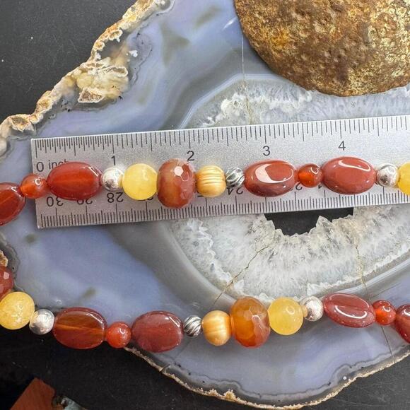 Carolyn Pollack Sterling Adjustable Multi Gemstone Beaded Necklace For Women - Picture 10 of 10